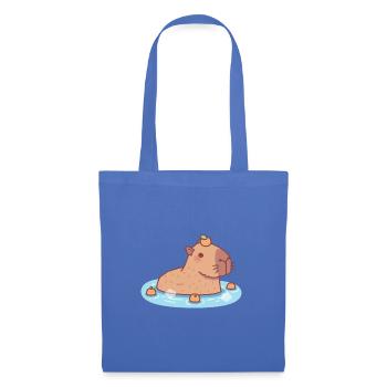 Cute Capybara Chilling In Hot Spring - Tote Bag - light blue - Front