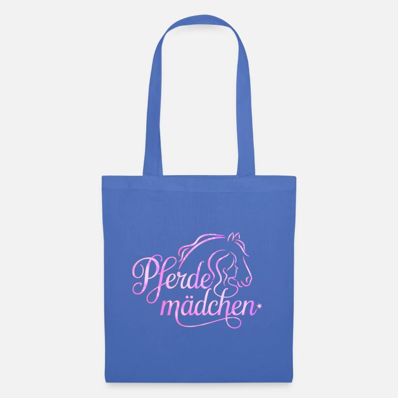 Pferdemädchen - Mädchen liebt Pferde - Stoffbeutel - Hellblau