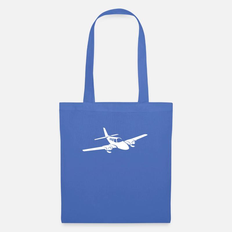 Flugzeug Propeller T-Shirt - Stoffbeutel - Hellblau