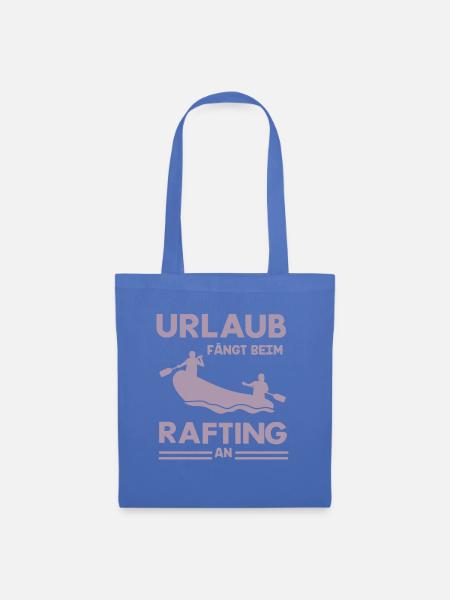 Rafting Abenteuer Schlauchboot Wassererlebnis - Stoffbeutel - Hellblau