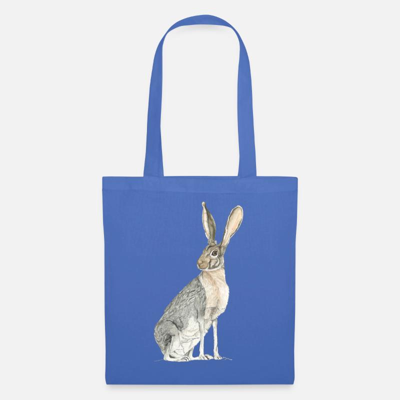 Hase mit langen Löffeln - Stoffbeutel - Hellblau