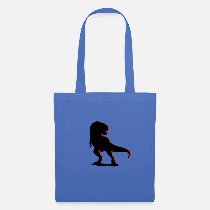 Dino in 3D - Stoffbeutel - Hellblau