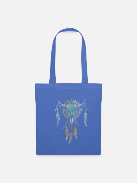 Womens Street Style Bull Skull Rodeo - Stoffbeutel - Hellblau