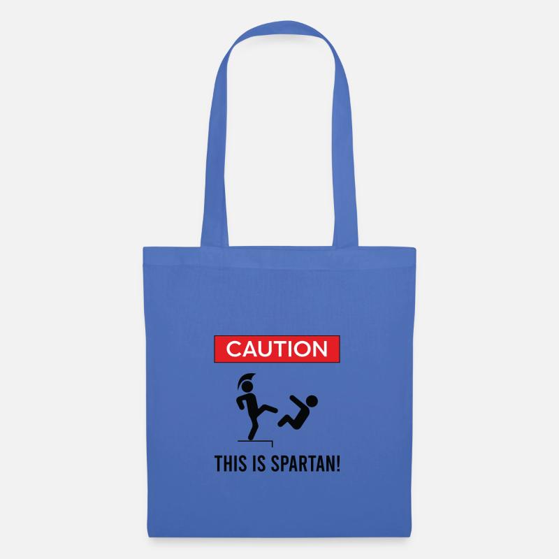 Spartan's "Caution This is Spartan" - Tote Bag - light blue