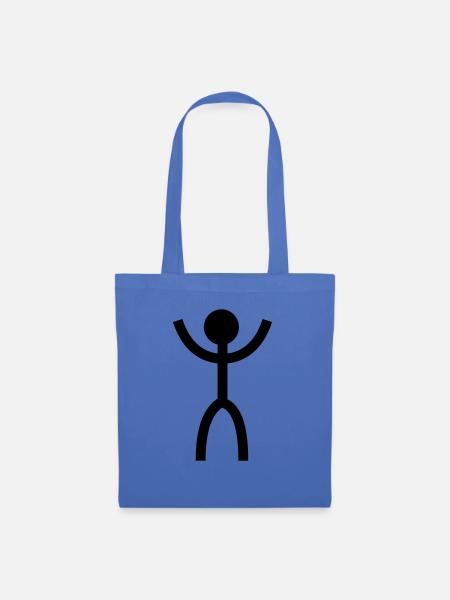 T-Shirt Stickman stehend - Stoffbeutel - Hellblau