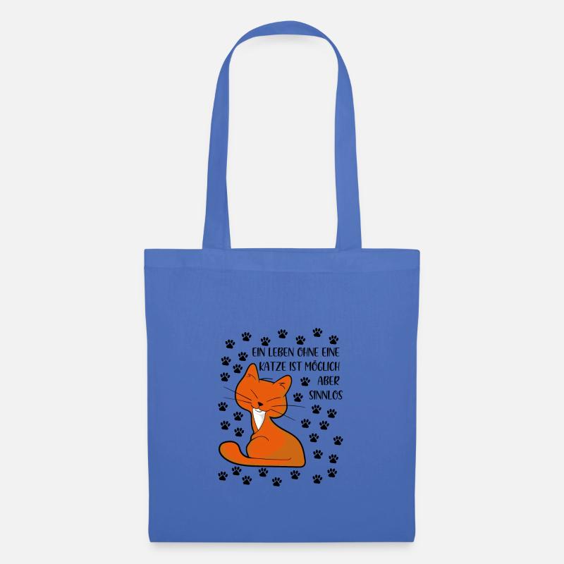 KATZE - KATZE - KATZE - KATZE - Stoffbeutel - Hellblau