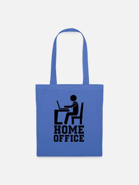 computer work home office - Stoffbeutel - Hellblau