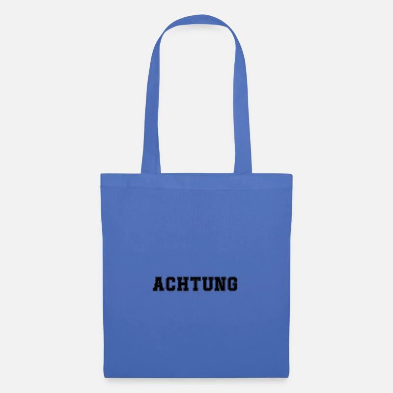 achtung - Stoffbeutel - Hellblau