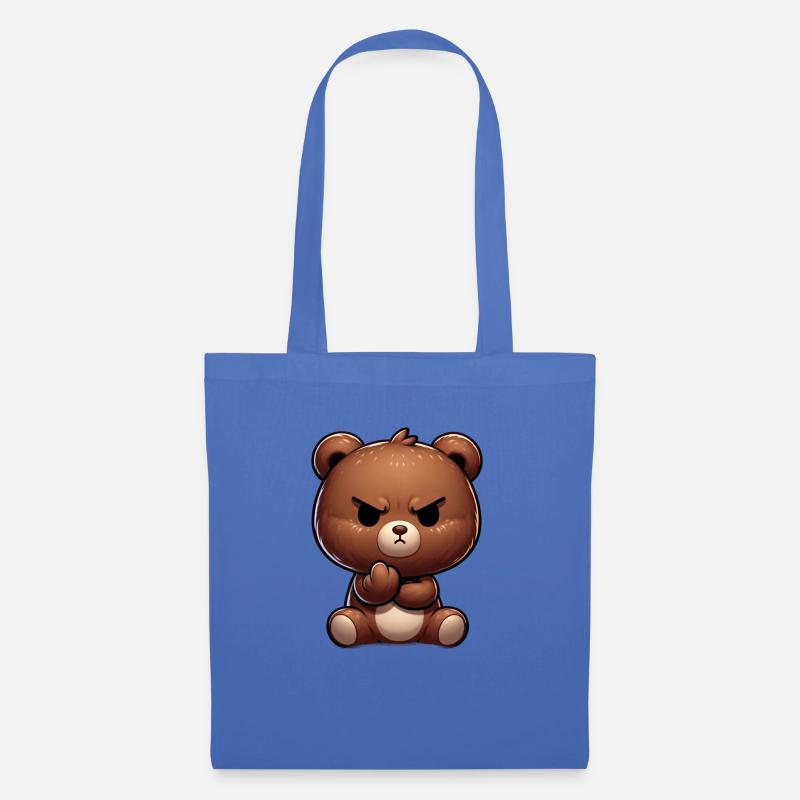 Angry Teddy - Stoffbeutel - Hellblau