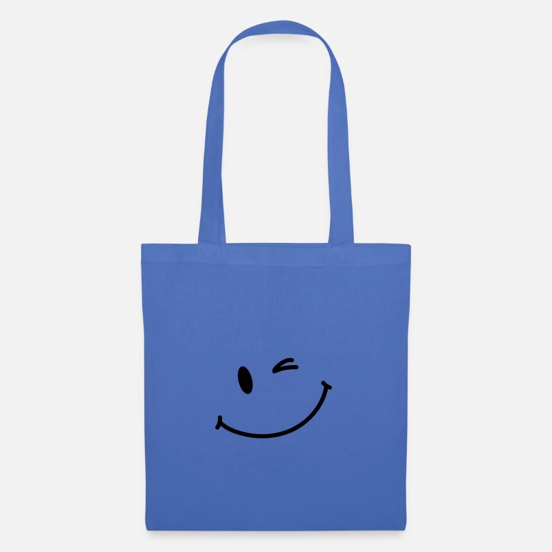 Happy Face - Stoffbeutel - Hellblau
