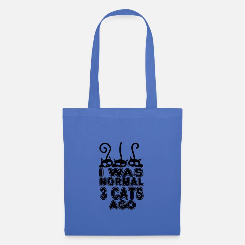 I was normal 3 Cats Ago Geschenk - Stoffbeutel - Hellblau