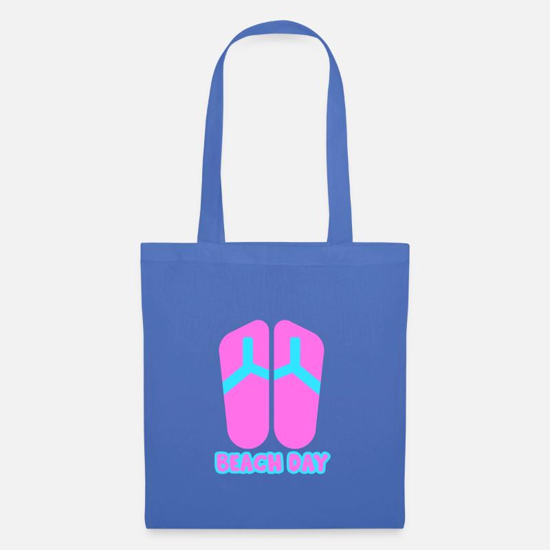 Beach Day Flip Flop in rosa/blau - Stoffbeutel - Hellblau