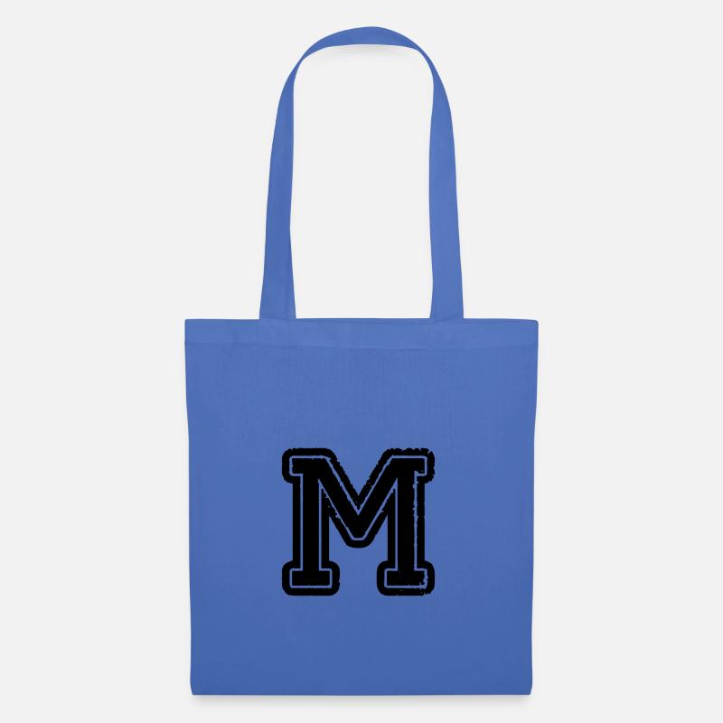 buchstabe M - Stoffbeutel - Hellblau