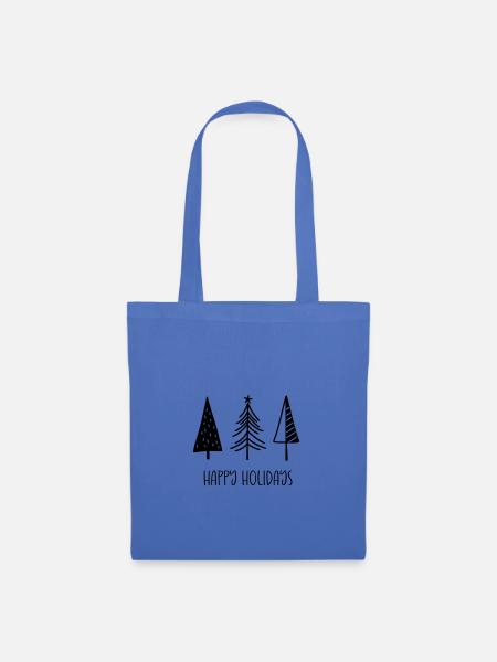 Happy holidays tree - Stoffbeutel - Hellblau