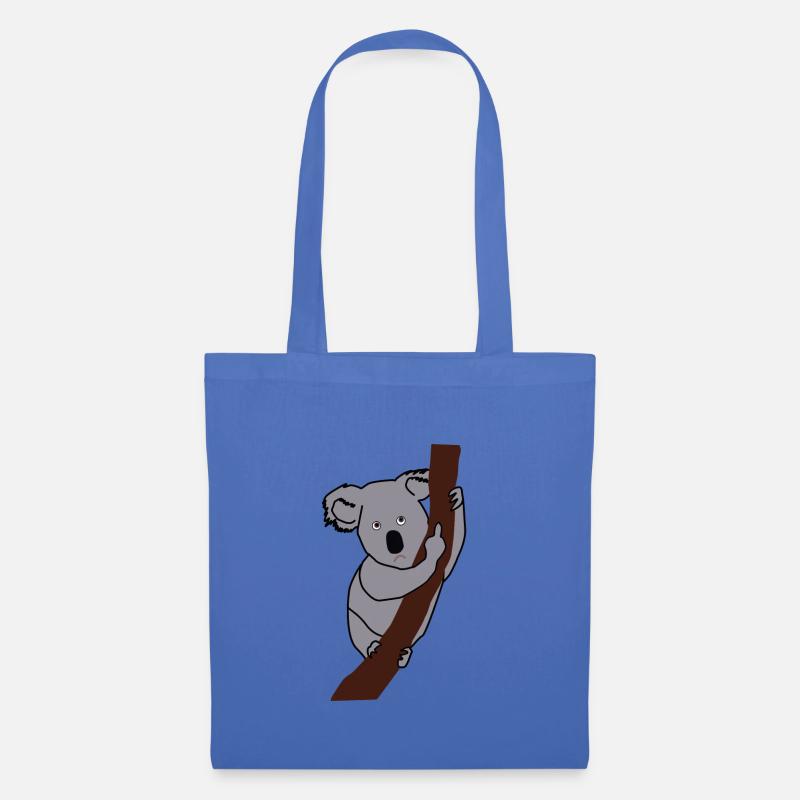 Koala Mittelfinger Tiere Geschenkidee - Stoffbeutel - Hellblau