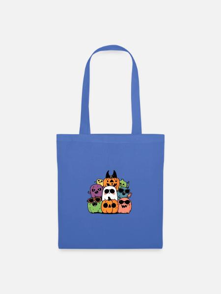 Halloween Party Figuren Cool - Stoffbeutel - Hellblau