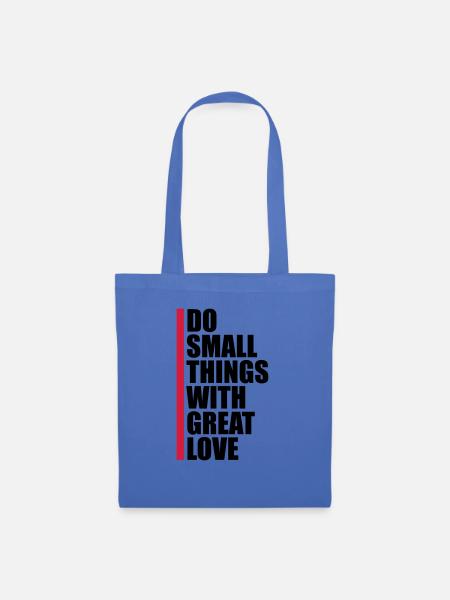 Zitat do small things - Stoffbeutel - Hellblau