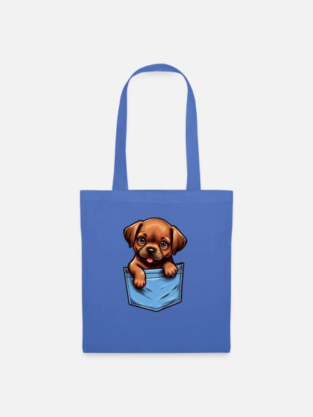 Pocket Puppy Charm - Stoffbeutel - Hellblau