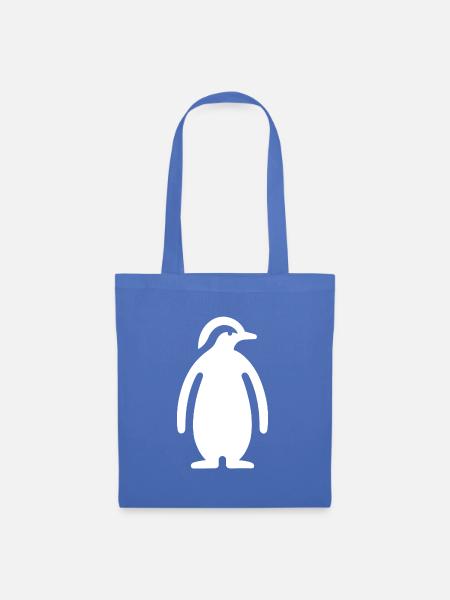 Pinguin Silhouette Elegantes Design - Stoffbeutel - Hellblau