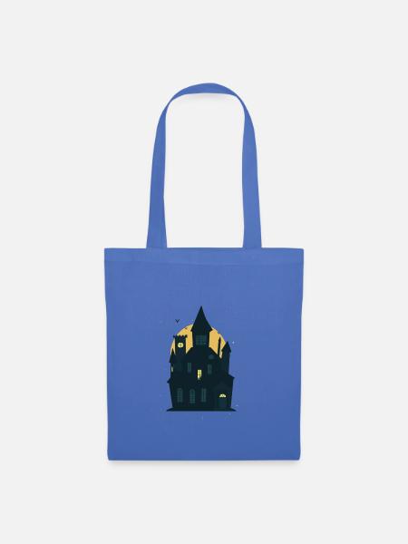Halloween Gruselig Horror Haus Dracula Fledermaus - Stoffbeutel - Hellblau
