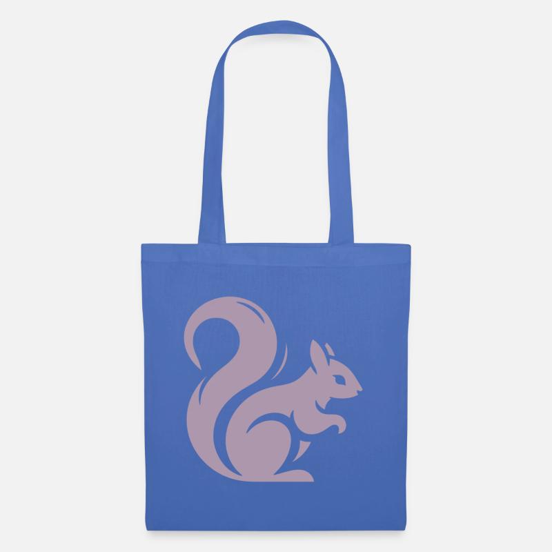 Minimalistische Eichhörnchen-Silhouette - Stoffbeutel - Hellblau
