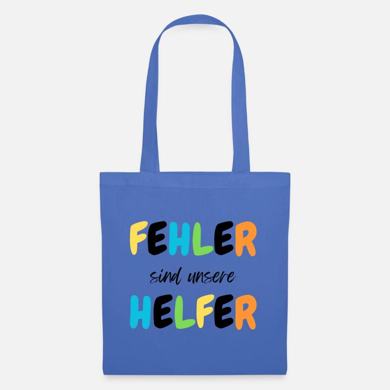 Fehler sind unsere Helfer Positives Mindset Design - Stoffbeutel - Hellblau