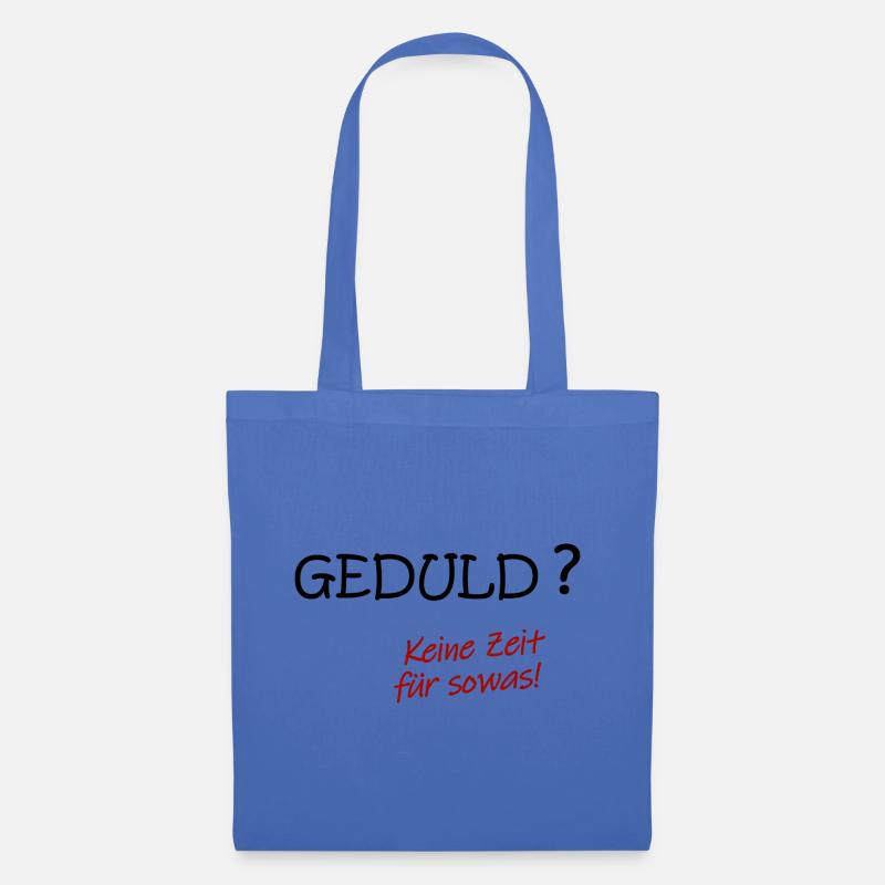 geduld schwarz - Stoffbeutel - Hellblau