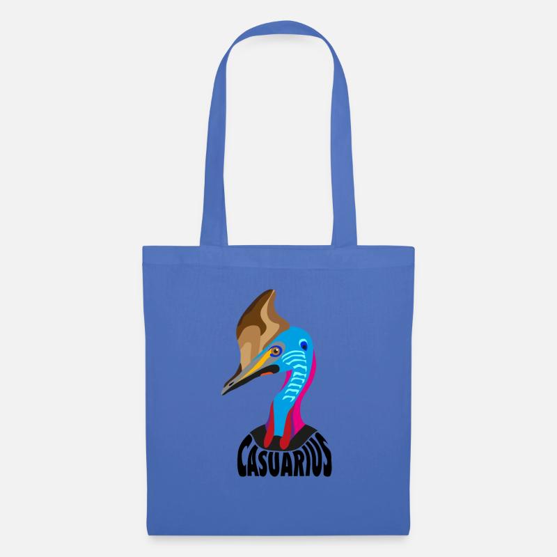 Cassowary, Casuarius oder Cassowary in flachen Farben. - Stoffbeutel - Hellblau