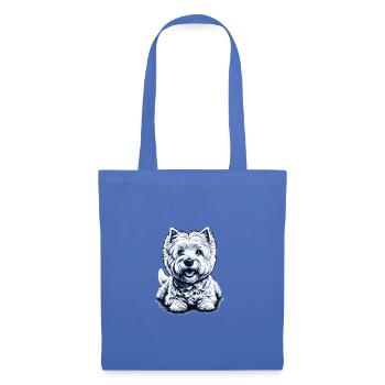 Terrier blanc des Highlands de l’Ouest - Sac en tissu - bleu pâle - Devant