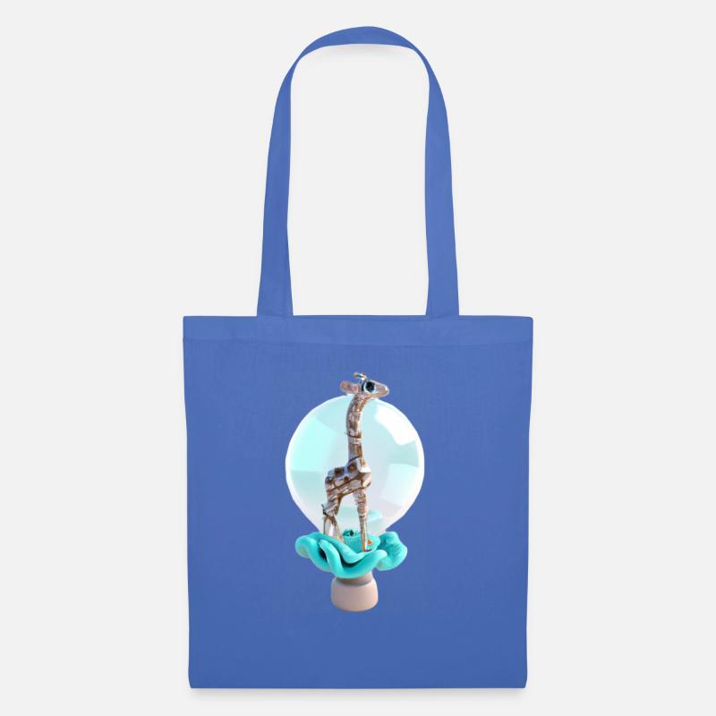 Design Girafe - Sac en tissu - bleu pâle