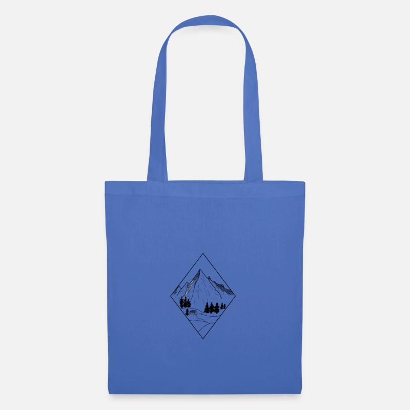 berge mit cabin im wald geschenk - Stoffbeutel - Hellblau