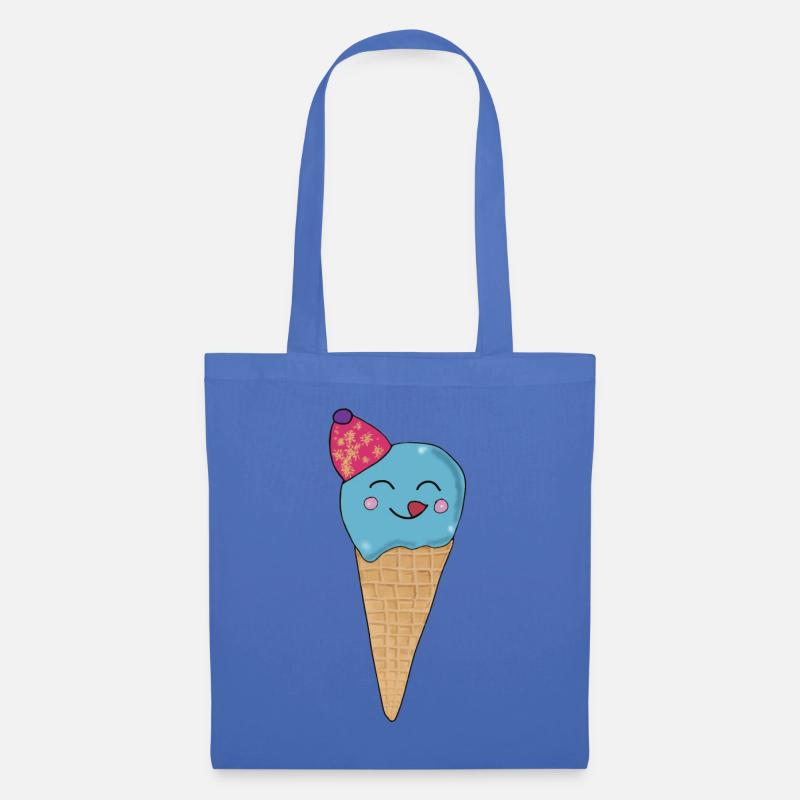 Cornet de crème glacée - Sac en tissu - bleu pâle