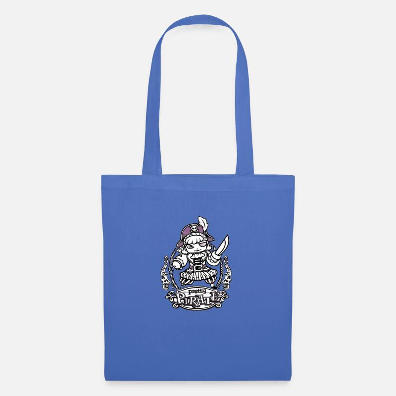 Pretty Pirate s/w - Stoffbeutel - Hellblau