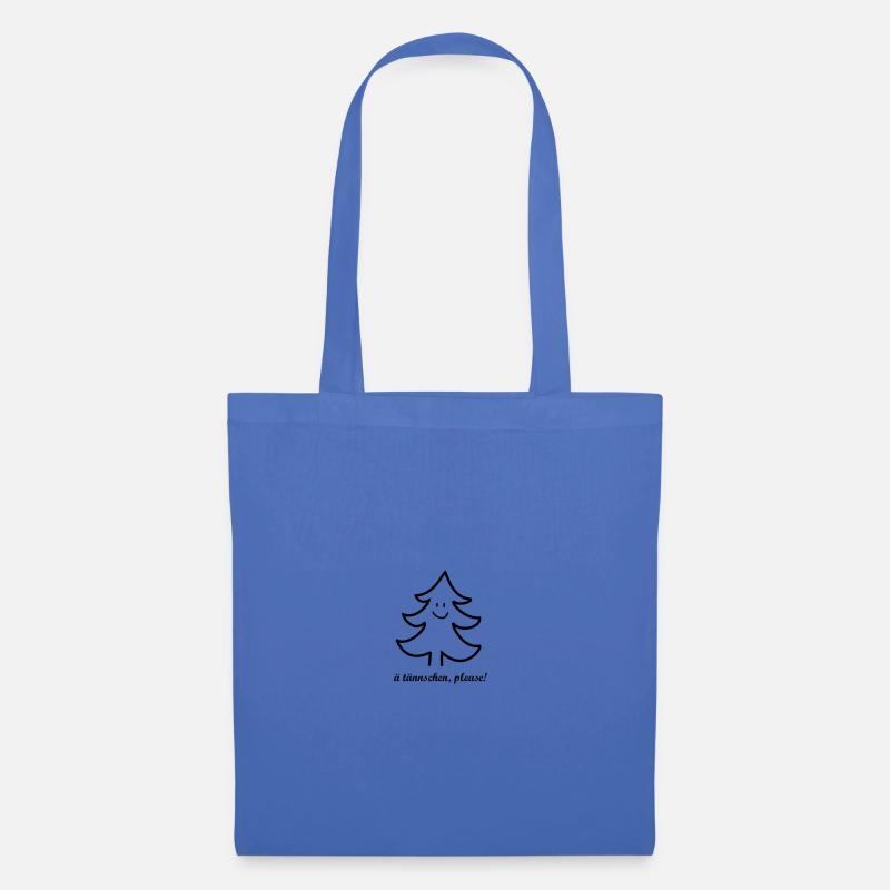 „ä tännschen, please“ Tannenbaum, Geschenkidee - Stoffbeutel - Hellblau