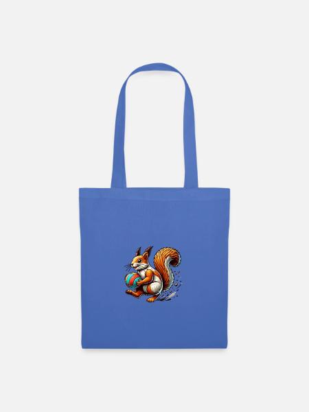 Volleyball Eichhörnchen Nüsse Tierliebhaber - Stoffbeutel - Hellblau