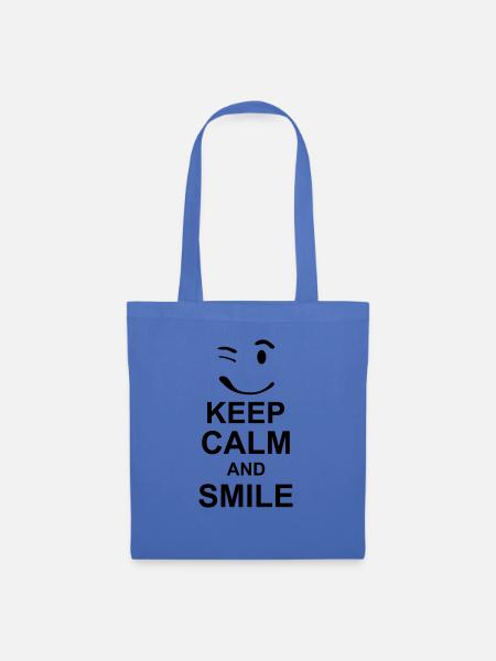 keep calm and smile kg10 - Stoffbeutel - Hellblau