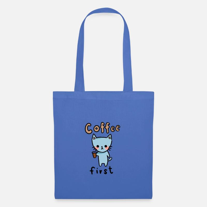 coffee cat - Stoffbeutel - Hellblau