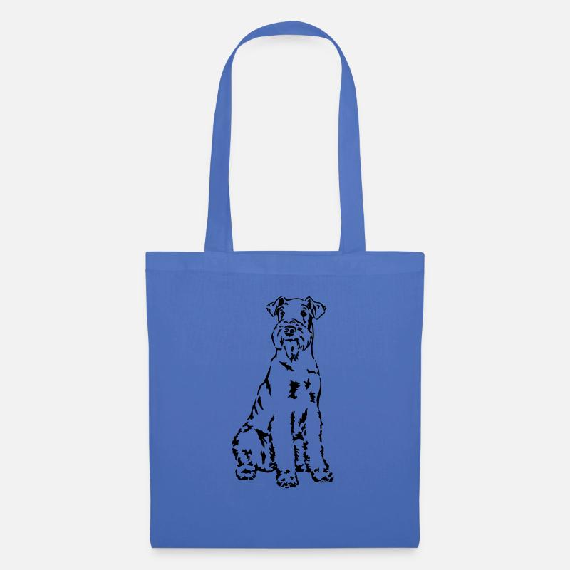 Airedale Terrier - Stoffbeutel - Hellblau