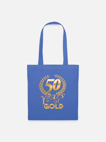 Years of Gold 50 Goldene Jahre Shirt - Stoffbeutel - Hellblau