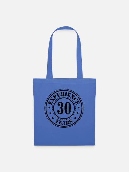 30 Jahre Erfahrung - Stoffbeutel - Hellblau