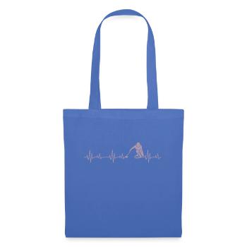 Idées cadeaux Curling Heartbeat - Sac en tissu - bleu pâle - Devant