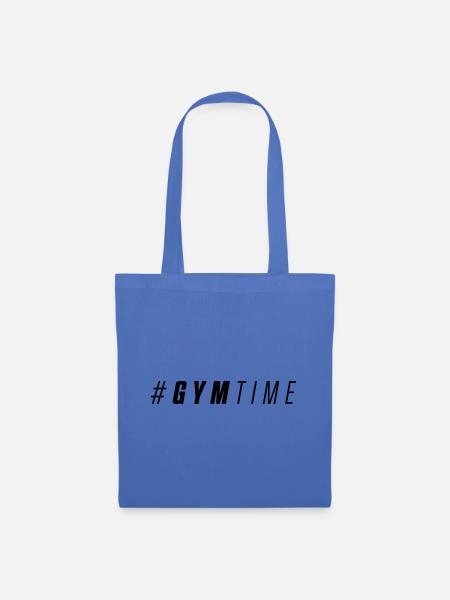 gym zeit motivation fitness - Stoffbeutel - Hellblau