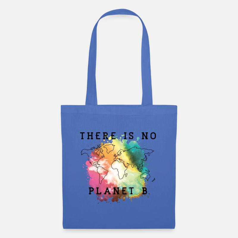 planet b spruch bunt - Stoffbeutel - Hellblau