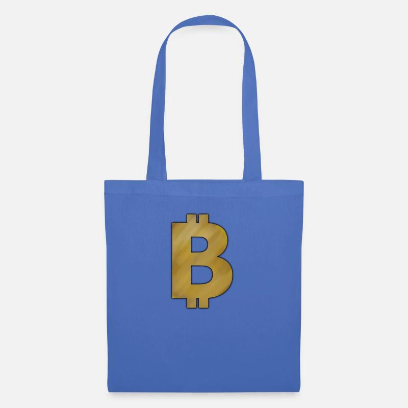 Bitcoin BTC - Stoffbeutel - Hellblau