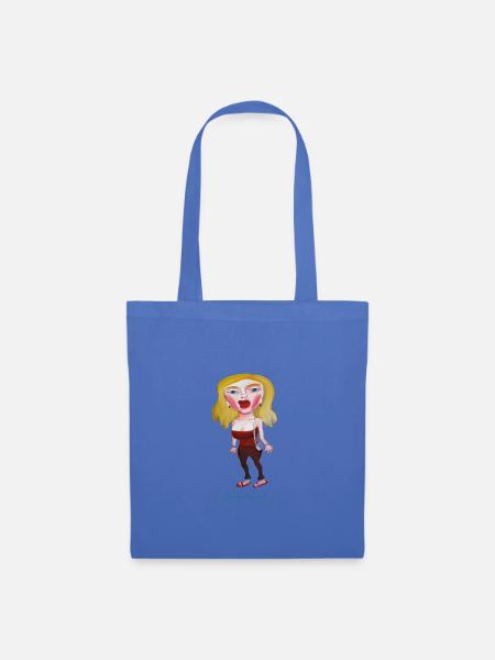 Blondes Mädchen - Stoffbeutel - Hellblau