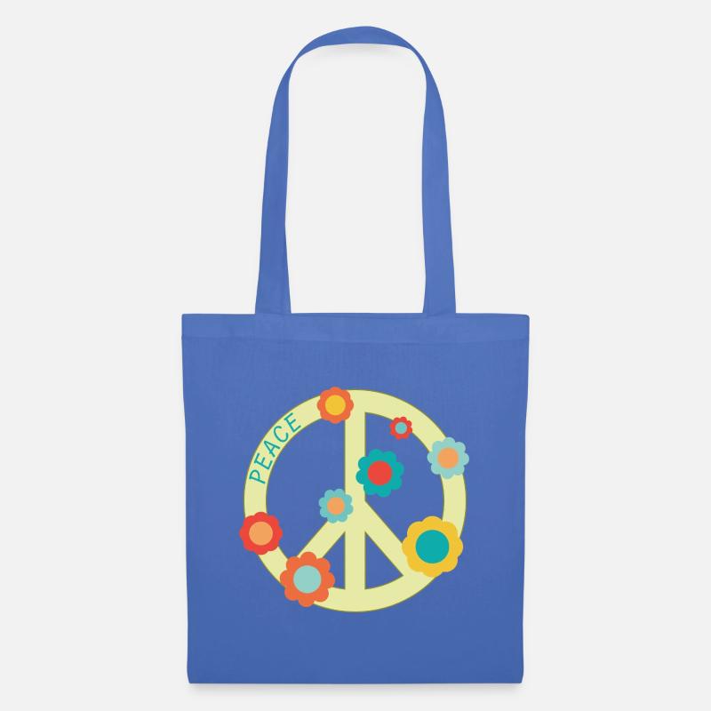 PeaceZeichen - Stoffbeutel - Hellblau