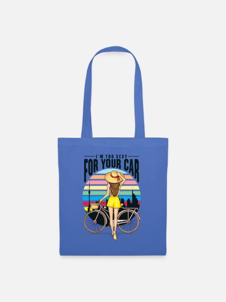 Fahrrad Frau Bike Radsport Geschenk - Stoffbeutel - Hellblau
