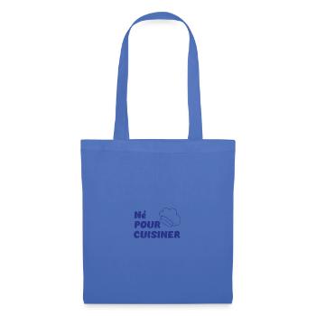 Né pour cuisiner - Sac en tissu - bleu pâle - Devant