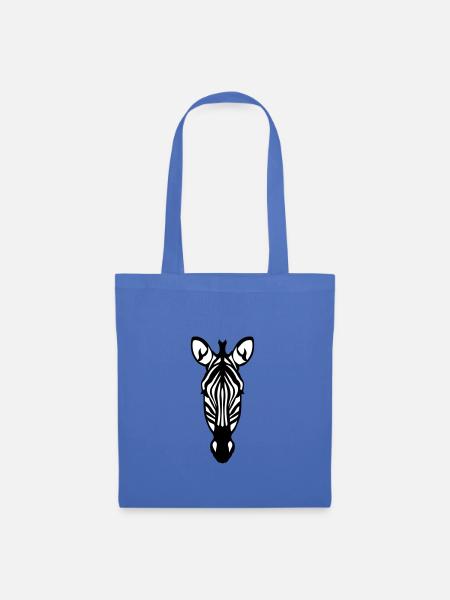 Zebra wildes Tier 28012 - Stoffbeutel - Hellblau