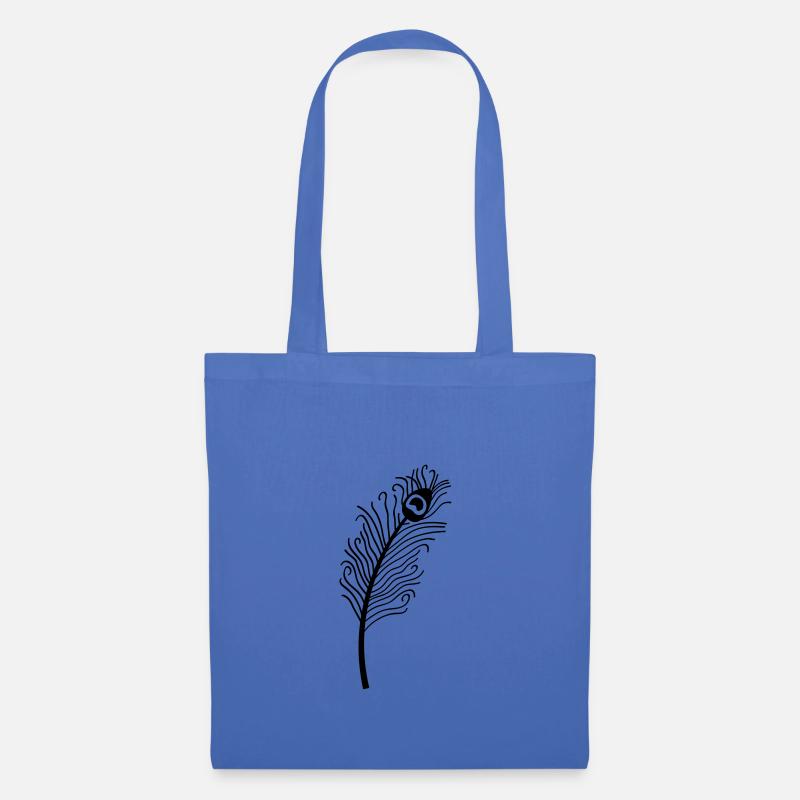 pfau feather 1 - Stoffbeutel - Hellblau
